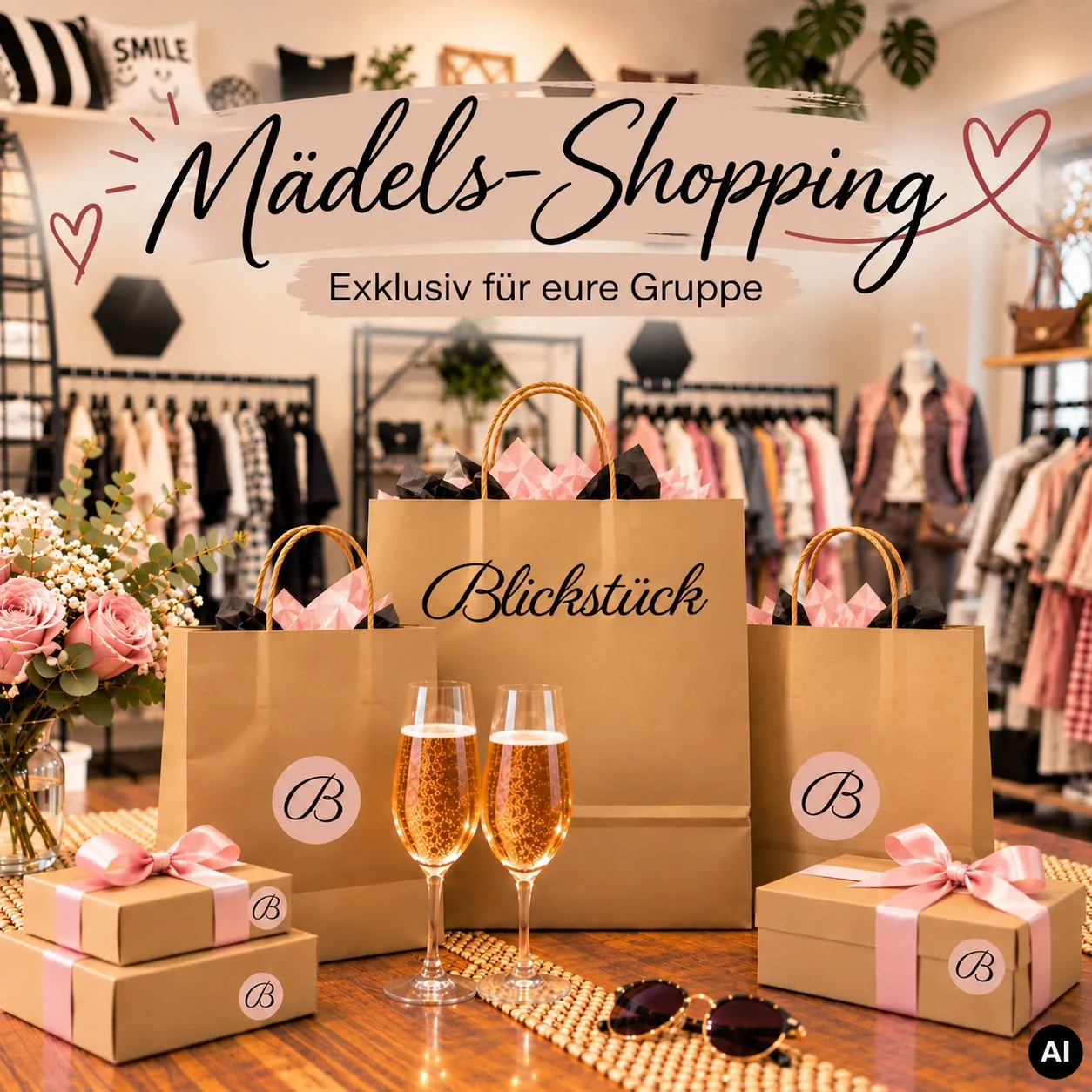 Blickstück Mädels-Shopping – exklusiv für eure Gruppe